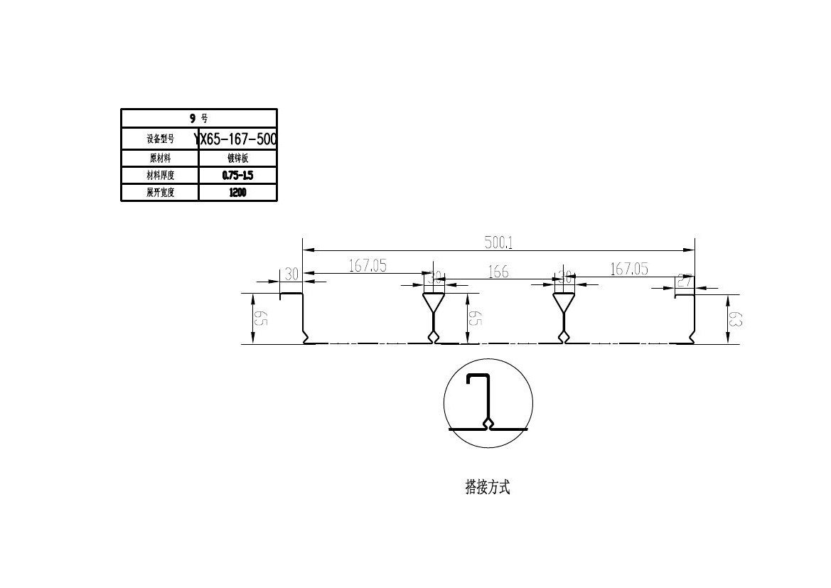 YX65-167-500閉口樓承板